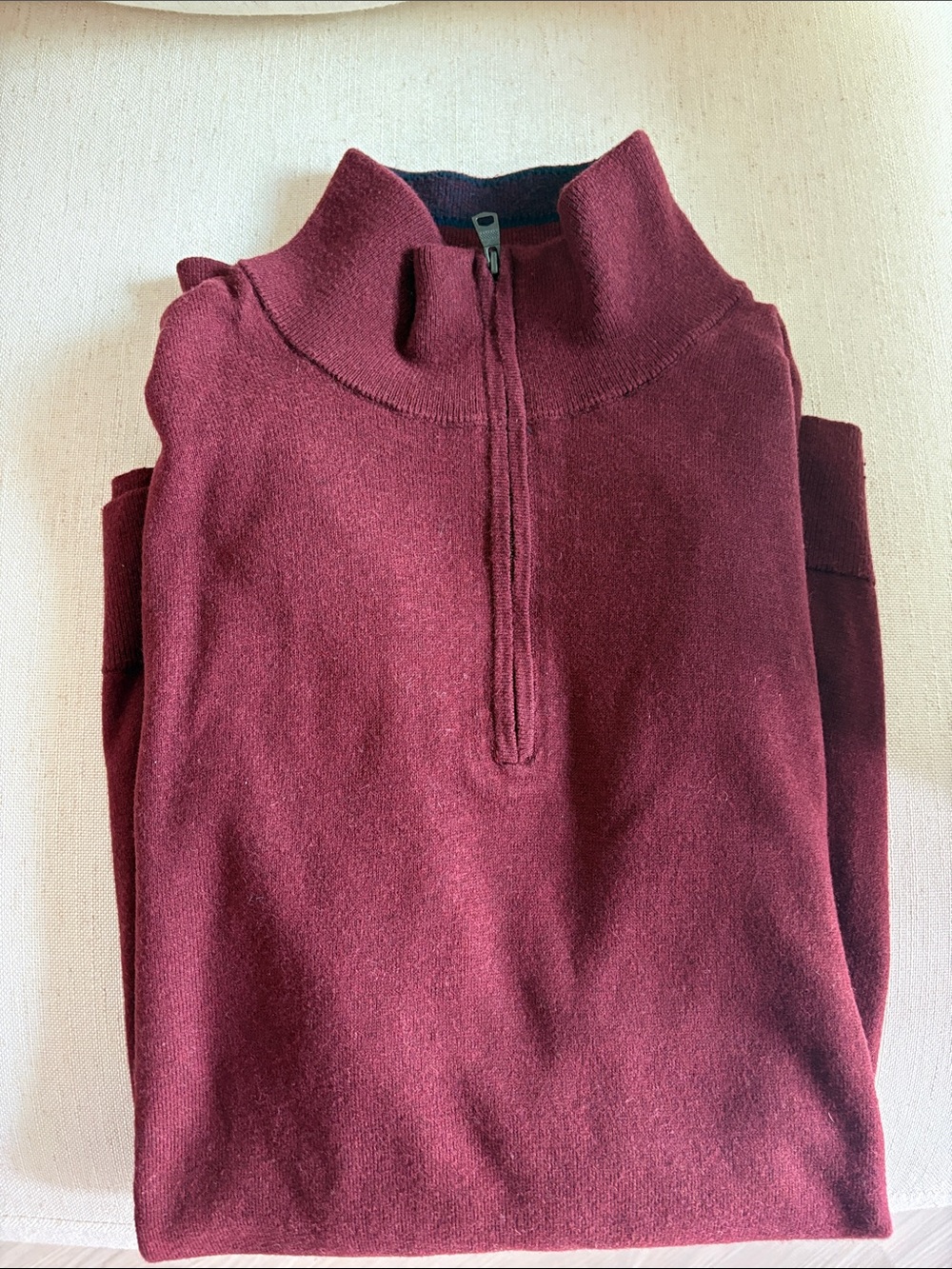 Banana Republic Men’s Half-Zip Turtleneck Sweater - Burgundy